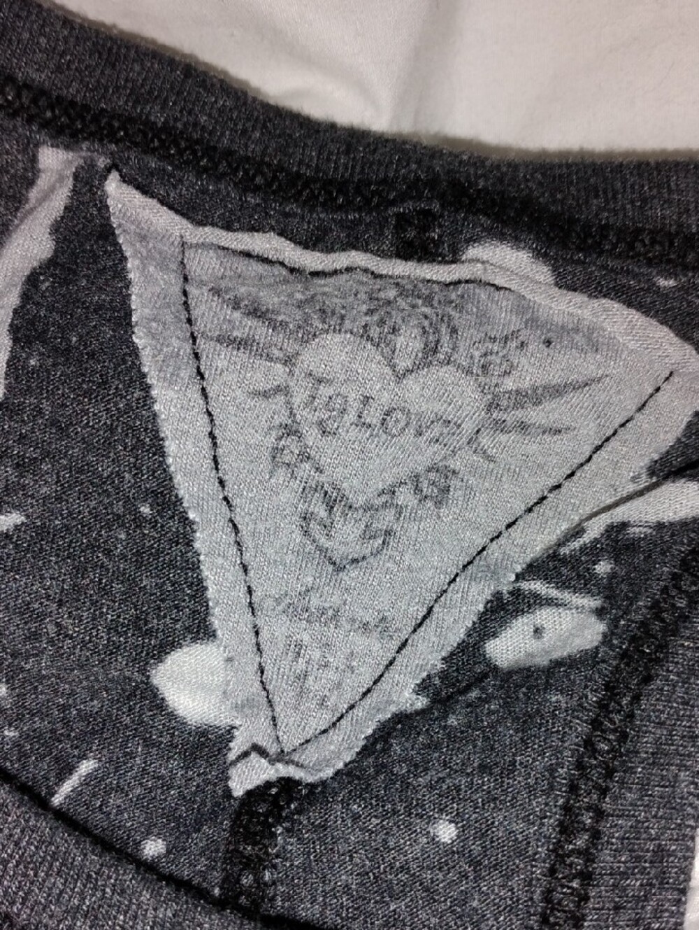 Gray Paint-Splatter Racerback Crop Top - Picture 2 of 2